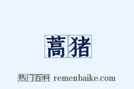 蒿猪是什么意思的图片